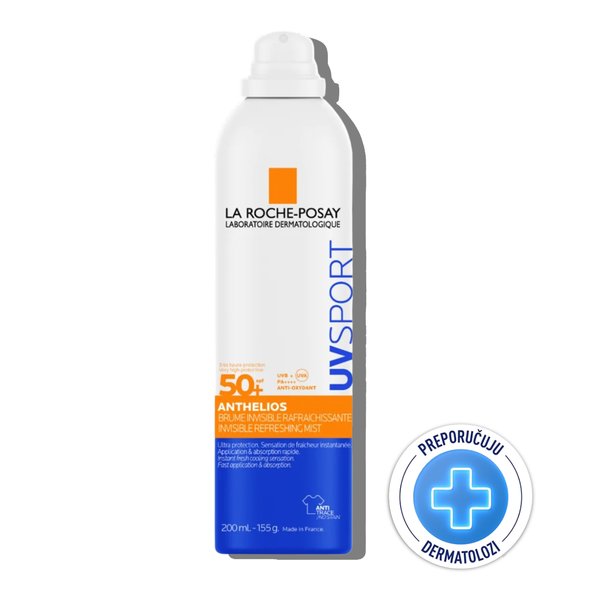 ANTHELIOS UVSPORT NEVIDLJIV OSVEŽAVAJUĆI SPREJ ZA ZAŠTITU OD SUNCA SA VEOMA VISOKOM ZAŠTITOM SPF50+